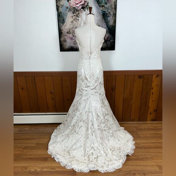 Stunning New $3900 JLM Couture Jim Hjelm Sweetheart Lace Overlay Wedding Gown! - Picture 7 of 12